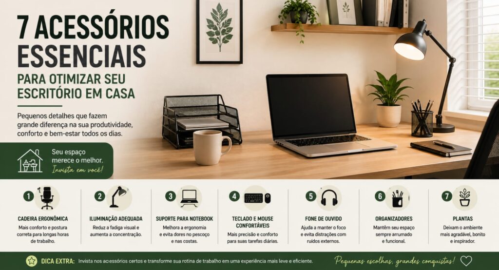 Acessórios essenciais para o seu escritório em casa