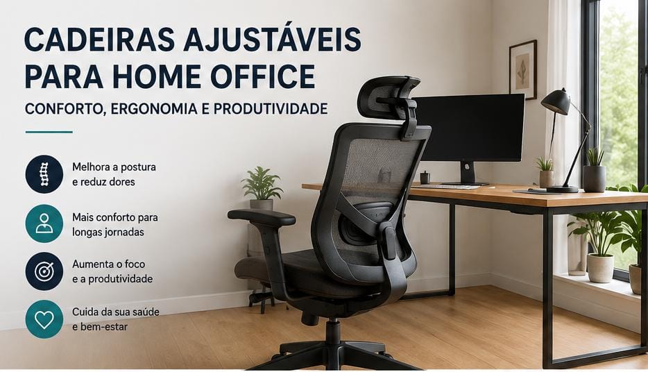 Cadeiras ajustáveis para home office