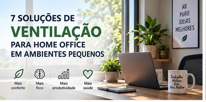 Ventilação para home office em ambientes pequenos